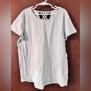 Old Navy Blue Boxy Backless Short Sleeve T-Shirt